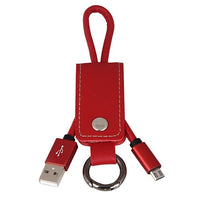 Leather Keychain USB Cable