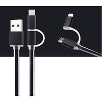 Micro USB + Type C USB Cable