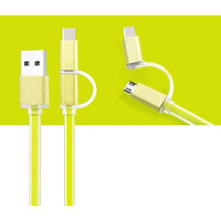 Micro USB + Type C USB Cable