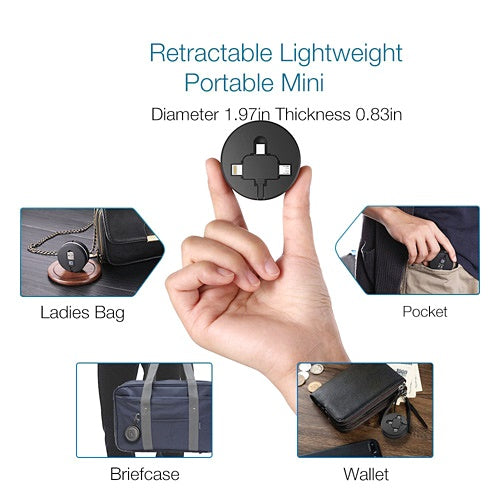 3 in 1 Retractable USB Cable