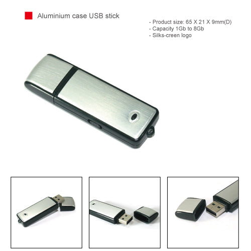Aluminium case USB stick