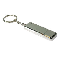 Metal case USB stick with keychain