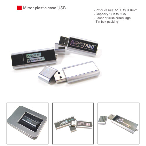 Mirror plastic case USB