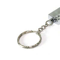 Metal case USB stick with keychain