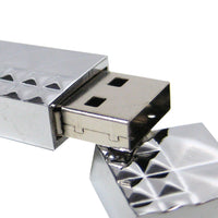 Metal case USB stick with keychain