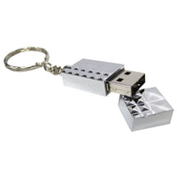 Metal case USB stick with keychain