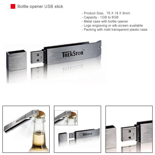Bottle opener USB stick