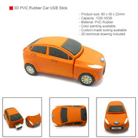 3D PVC Rubber Car USB Stick