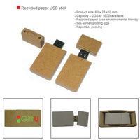 Recycled paper USB stick