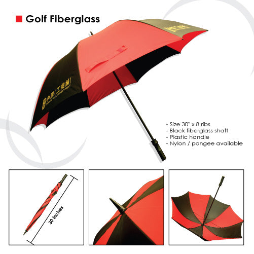 Golf umbrella with two colors fabric combination
