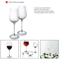 Clear Red wine glass
