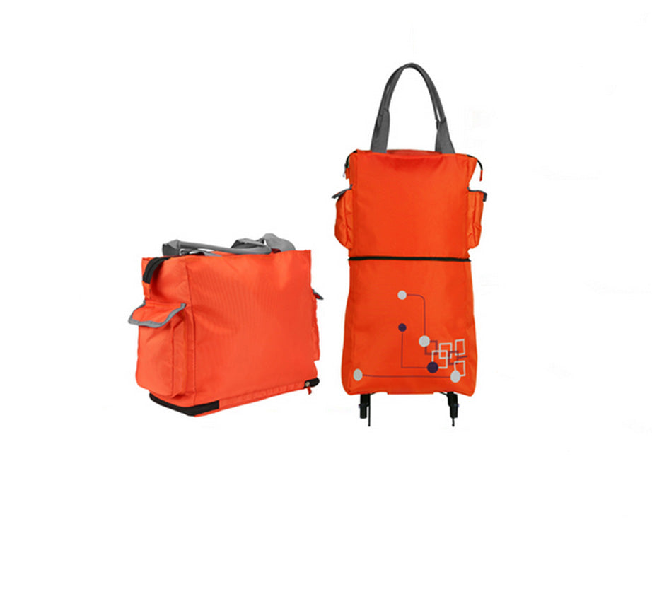 Panon-Color orange folding shopping cart
